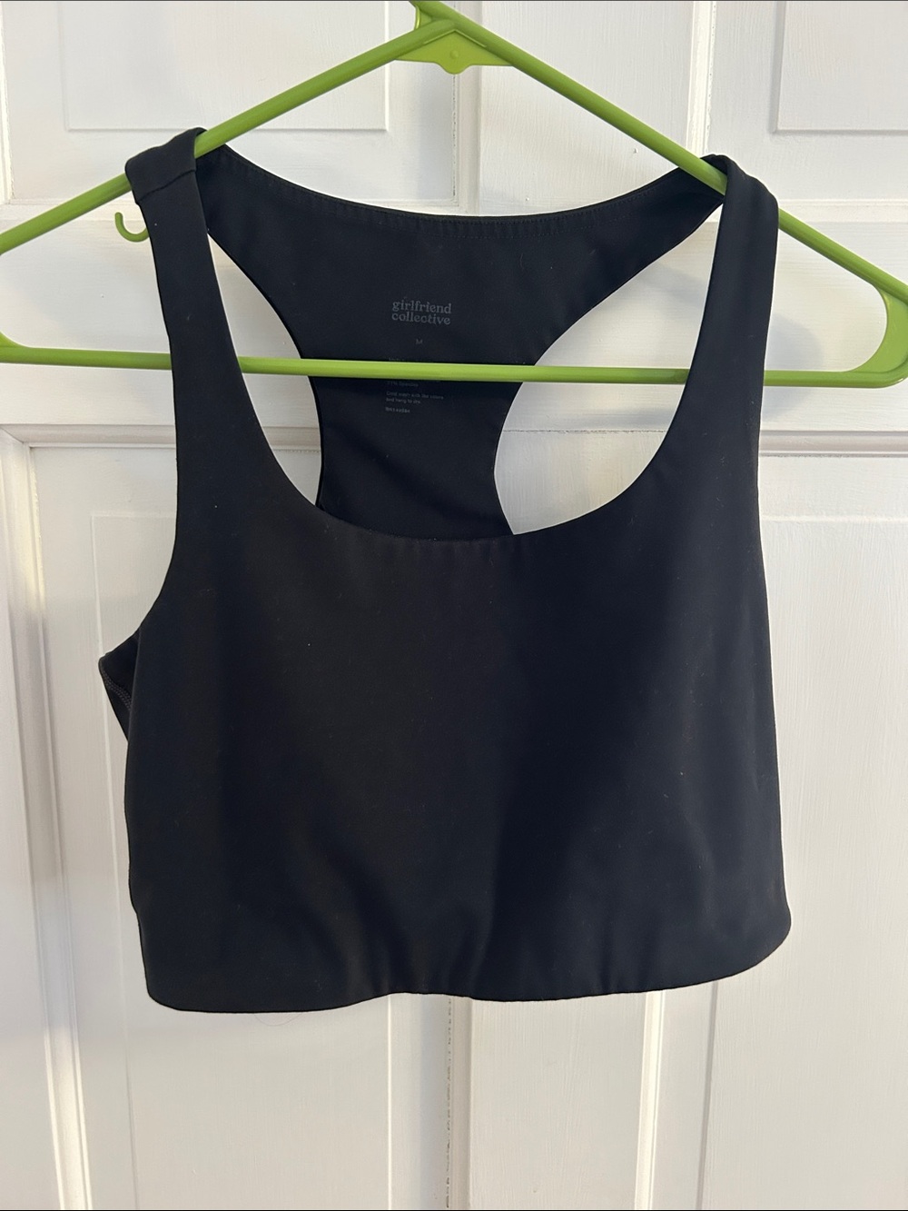 girlfriend collective Black Racerback Crop Tank